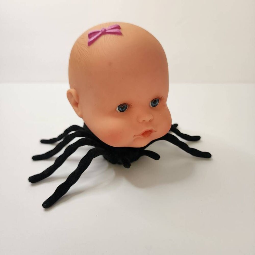 Handmade by Me Spider Dollhead Table Decor